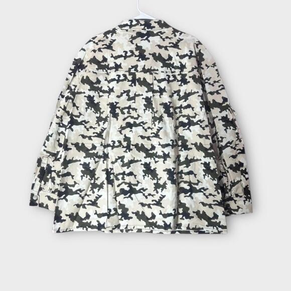 NWT The Drop Women's Camouflage Print Cargo Oversized Jacket w/Jennylinnnn SZ XL - Picture 7 of 12
